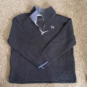 PINK black Sherpa 1/2 zip